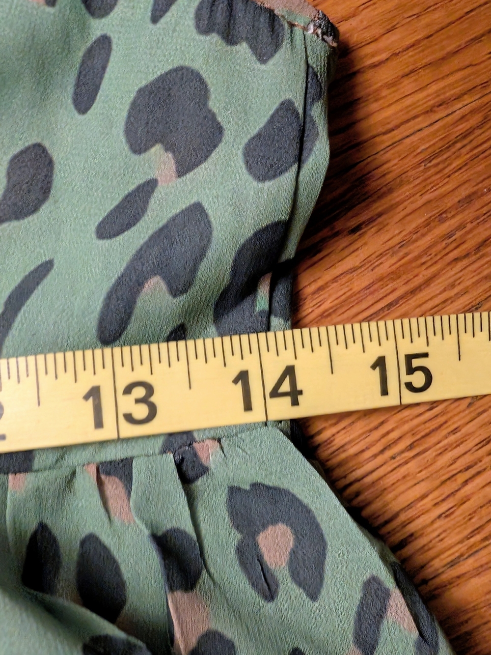 Morgan & Brook Retro Casual Green Leopard Print Chiffon Hooded Midi Dress Size S - Picture 11 of 12